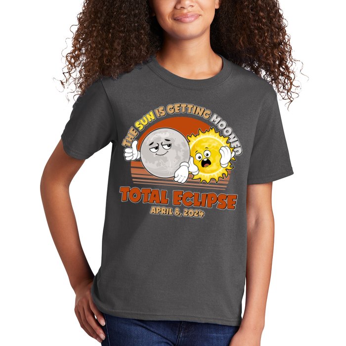 Funny Total Solar Eclipse The Sun Is Getting Mooned April 8 2024 Kids T-Shirt