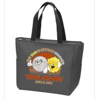 Funny Total Solar Eclipse The Sun Is Getting Mooned April 8 2024 Zip Tote Bag