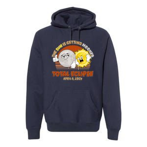 Funny Total Solar Eclipse The Sun Is Getting Mooned April 8 2024 Premium Hoodie