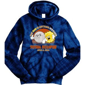 Funny Total Solar Eclipse The Sun Is Getting Mooned April 8 2024 Tie Dye Hoodie