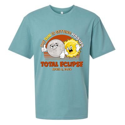Funny Total Solar Eclipse The Sun Is Getting Mooned April 8 2024 Sueded Cloud Jersey T-Shirt