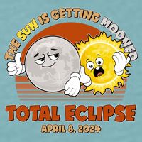 Funny Total Solar Eclipse The Sun Is Getting Mooned April 8 2024 Sueded Cloud Jersey T-Shirt