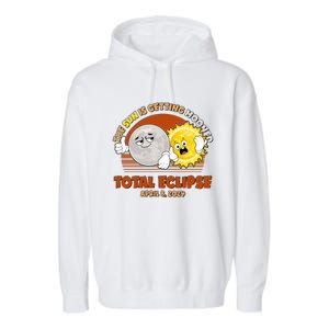 Funny Total Solar Eclipse The Sun Is Getting Mooned April 8 2024 Garment-Dyed Fleece Hoodie