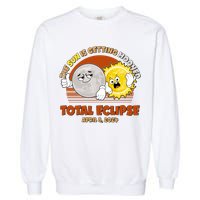 Funny Total Solar Eclipse The Sun Is Getting Mooned April 8 2024 Garment-Dyed Sweatshirt