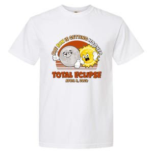 Funny Total Solar Eclipse The Sun Is Getting Mooned April 8 2024 Garment-Dyed Heavyweight T-Shirt