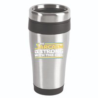 Funny The Sarcasm Is Strong With This One 16oz Travel Tumbler