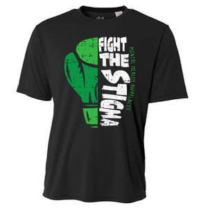 Fight The Stigma Mental Health Awareness Green Ribbon Cooling Performance Crew T-Shirt