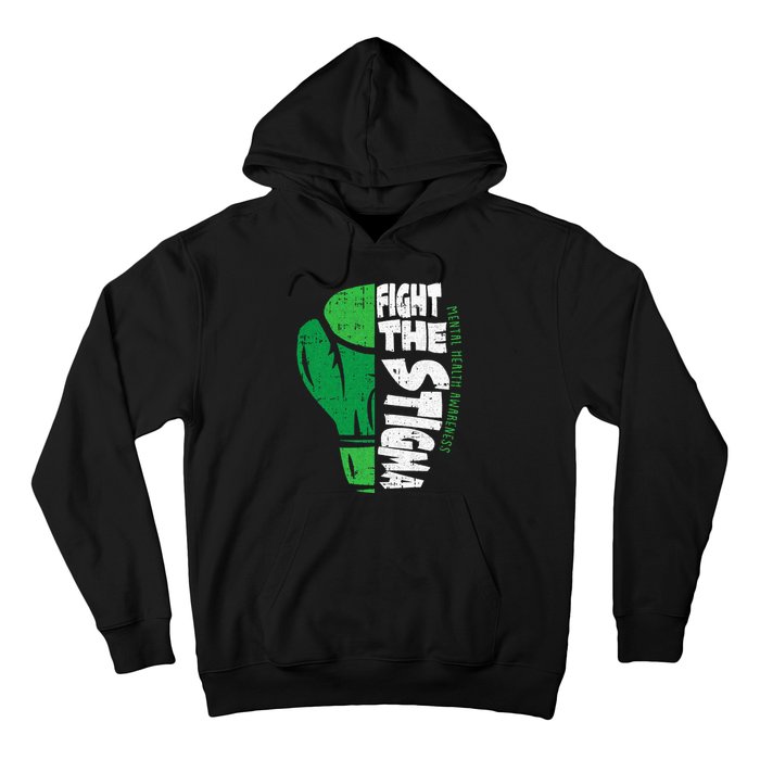 Fight The Stigma Mental Health Awareness Green Ribbon Hoodie