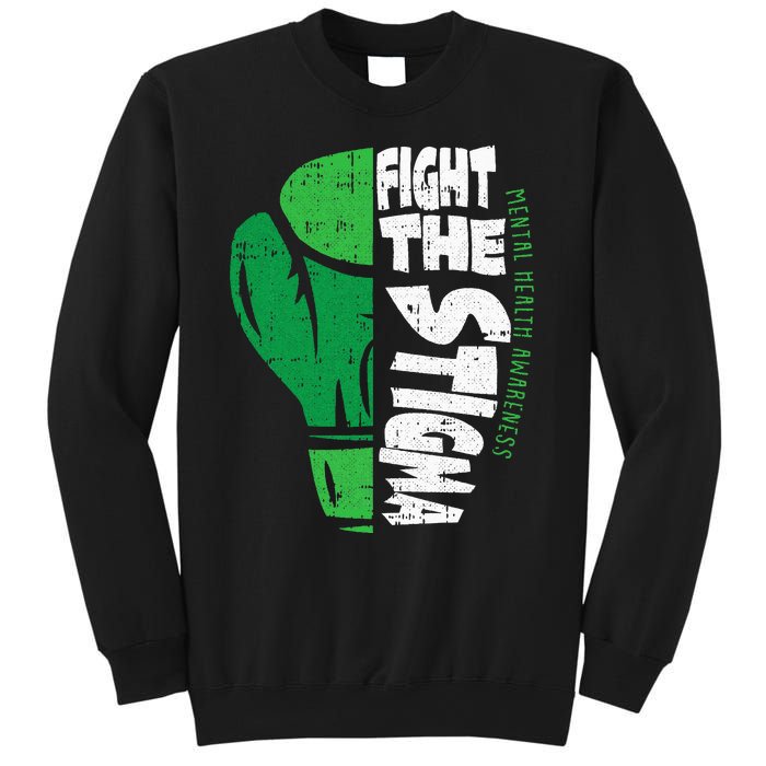 Fight The Stigma Mental Health Awareness Green Ribbon Sweatshirt