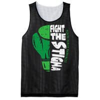 Fight The Stigma Mental Health Awareness Green Ribbon Mesh Reversible Basketball Jersey Tank