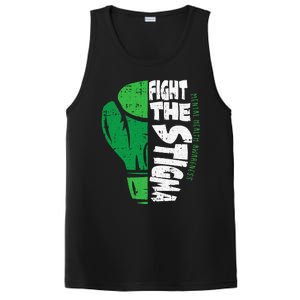 Fight The Stigma Mental Health Awareness Green Ribbon PosiCharge Competitor Tank