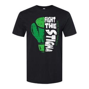 Fight The Stigma Mental Health Awareness Green Ribbon Softstyle CVC T-Shirt