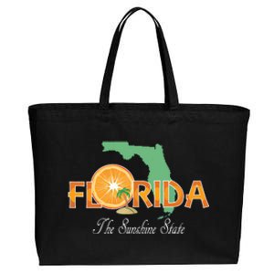 Florida The Sunshine State Fl Souvenir Cotton Canvas Jumbo Tote