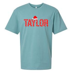 Funny Taylor Santa First Name Christmas Taylor Sueded Cloud Jersey T-Shirt