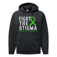 Fight The Stigma Mental Health Awareness Performance Fleece Hoodie