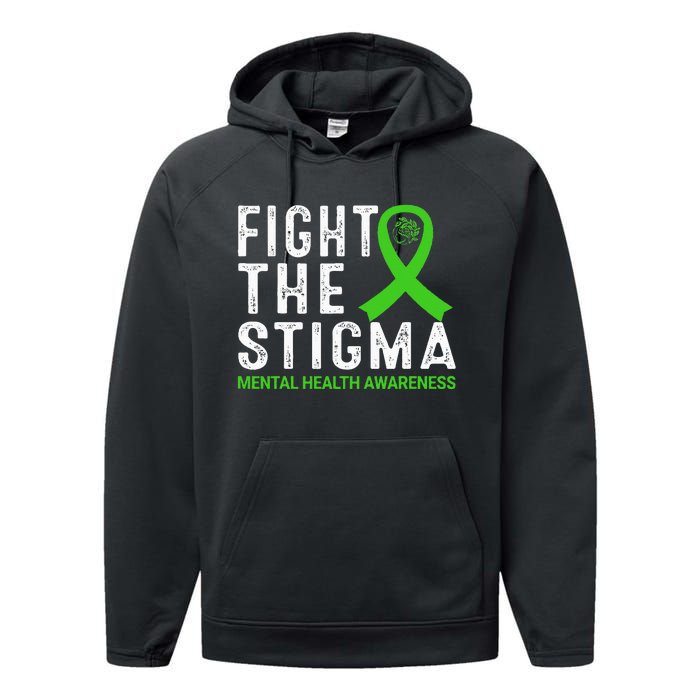 Fight The Stigma Mental Health Awareness Performance Fleece Hoodie