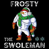 Frosty The Swoleman Funny Fitness Gym Training Christmas Drawstring Bag