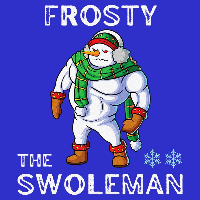 Frosty The Swoleman Funny Fitness Gym Training Christmas Sweatshirt