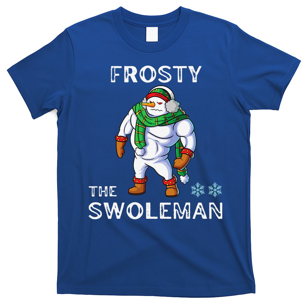Frosty The Swoleman Funny Fitness Gym Training Christmas T-Shirt