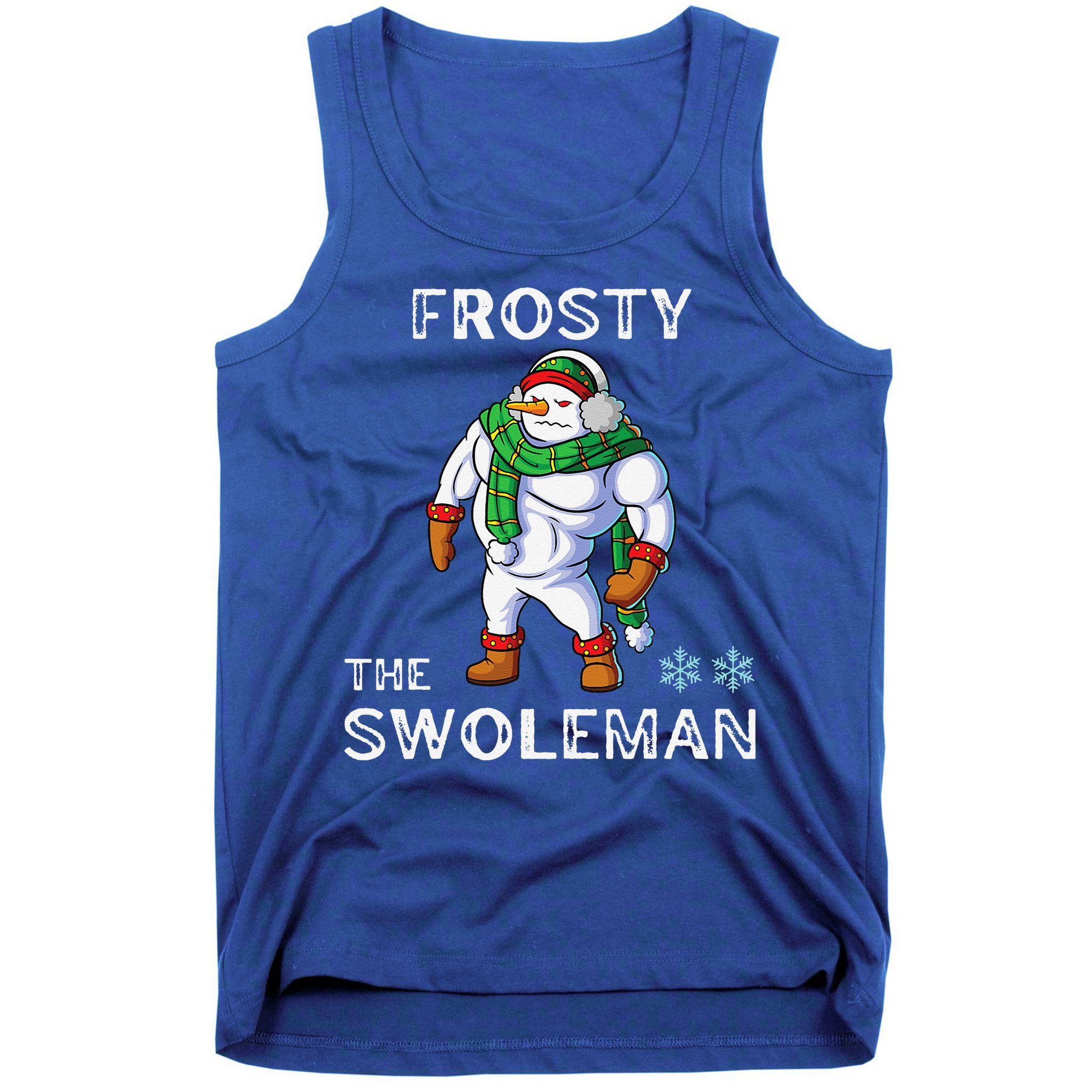 Frosty The Swoleman Funny Fitness Gym Training Christmas Tank Top