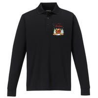 Funny Turkey Santa Merry Thanksmas Christmas Thanksgiving Performance Long Sleeve Polo