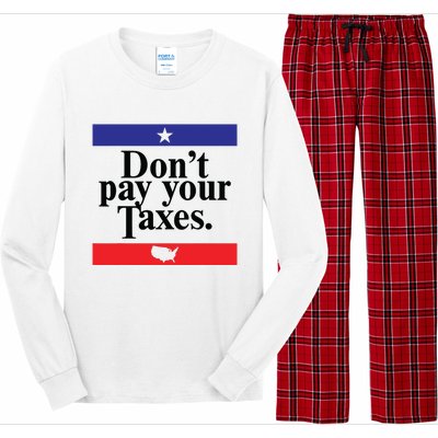 Funny Tax Season Dont Pay Your Taxes Usa Map Long Sleeve Pajama Set