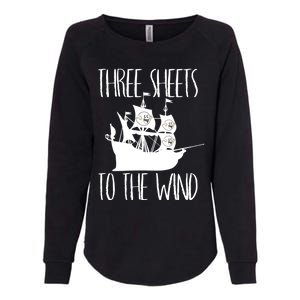 Funny Three Sheets To The Wind Booze Ing Ghost Gift Womens California Wash Sweatshirt