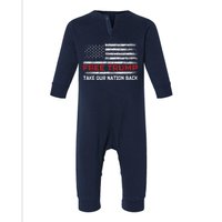 Free Trump Supporters Pro Trump Republican Take Our Nation Back Infant Fleece One Piece