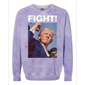 Fight! Trump Shot Trump Rally Colorblast Crewneck Sweatshirt