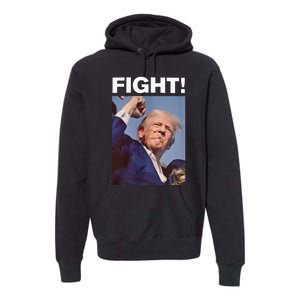 Fight! Trump Shot Trump Rally Premium Hoodie