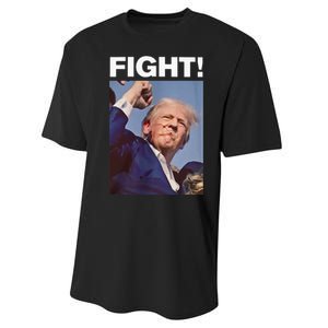 Fight! Trump Shot Trump Rally Performance Sprint T-Shirt