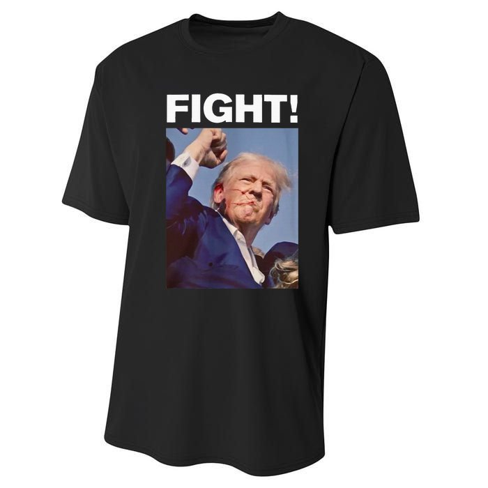 Fight! Trump Shot Trump Rally Performance Sprint T-Shirt