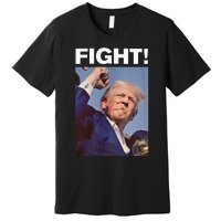 Fight! Trump Shot Trump Rally Premium T-Shirt