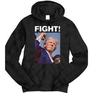 Fight! Trump Shot Trump Rally Tie Dye Hoodie