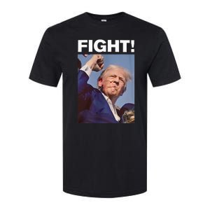 Fight! Trump Shot Trump Rally Softstyle CVC T-Shirt