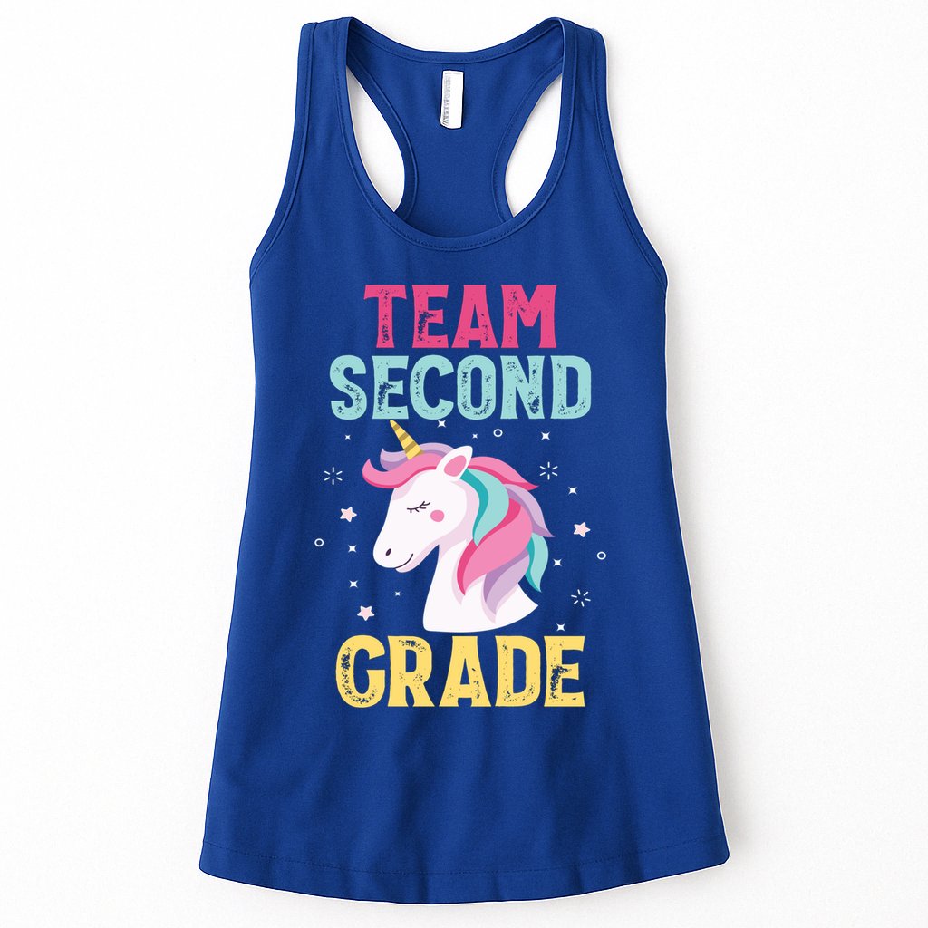 Funny Team Second Grade Unicorn Gift School Teacher Great Gift Womens Tank Top