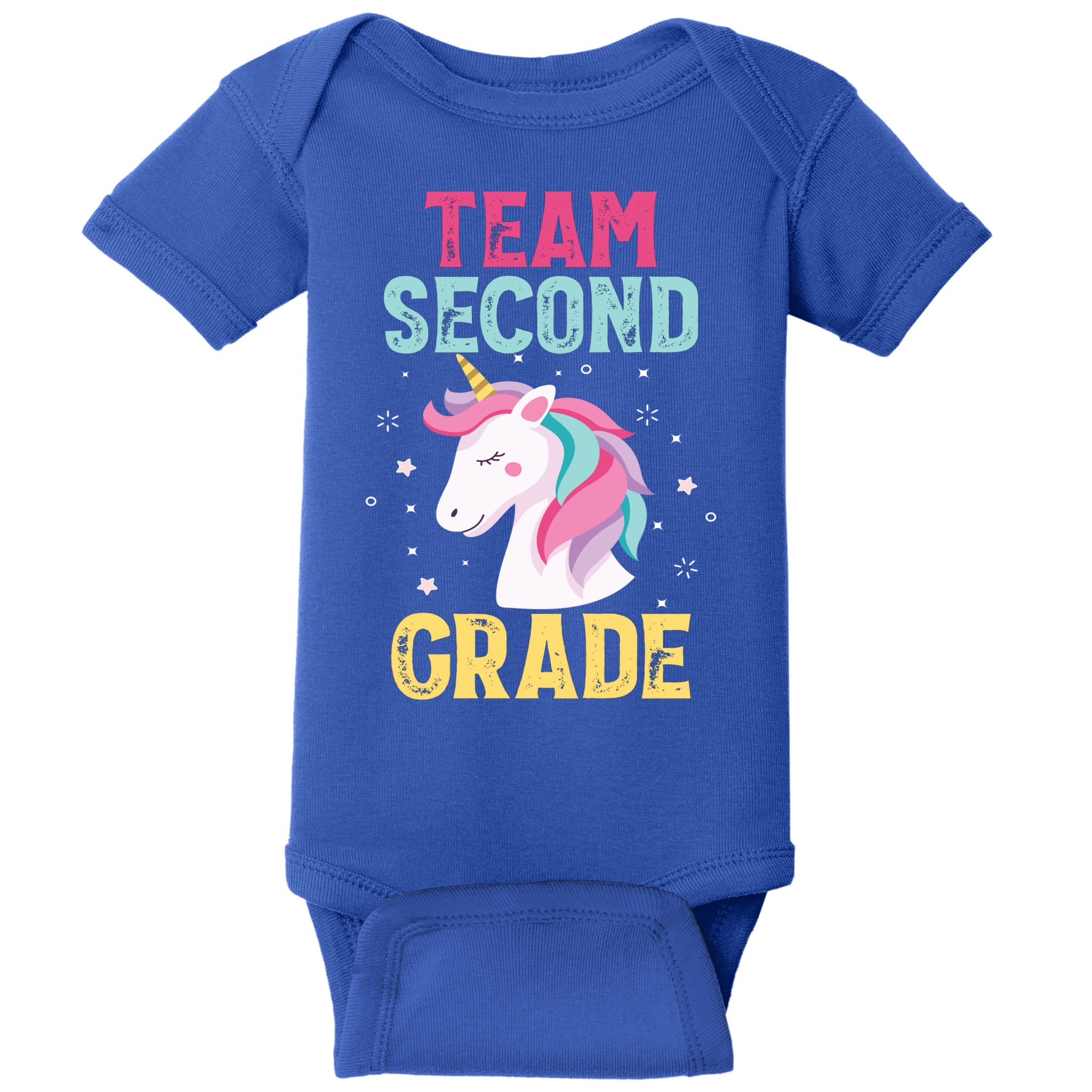 Funny Team Second Grade Unicorn Gift School Teacher Great Gift Baby Bodysuit