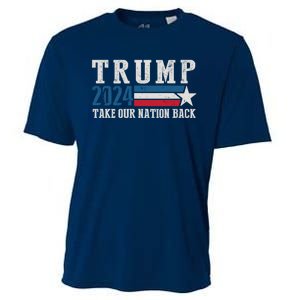 Free Trump Supporters Pro Trump 2024 Take Our Nation Back Republican Cooling Performance Crew T-Shirt