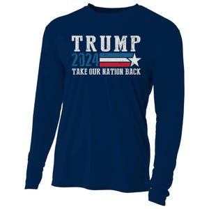 Free Trump Supporters Pro Trump 2024 Take Our Nation Back Republican Cooling Performance Long Sleeve Crew