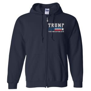 Free Trump Supporters Pro Trump 2024 Take Our Nation Back Republican Full Zip Hoodie