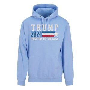 Free Trump Supporters Pro Trump 2024 Take Our Nation Back Republican Unisex Surf Hoodie