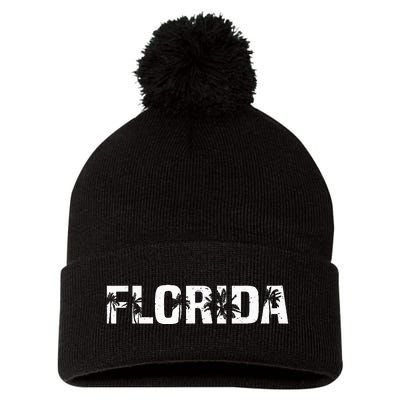 Florida The Sunshine State Pom Pom 12in Knit Beanie