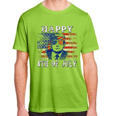 Funny Trump Shirts Happy 4th Of July American Flag Adult ChromaSoft Performance T-Shirt