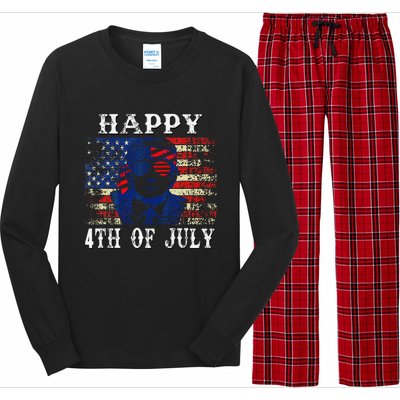 Funny Trump Shirts Happy 4th Of July American Flag Long Sleeve Pajama Set