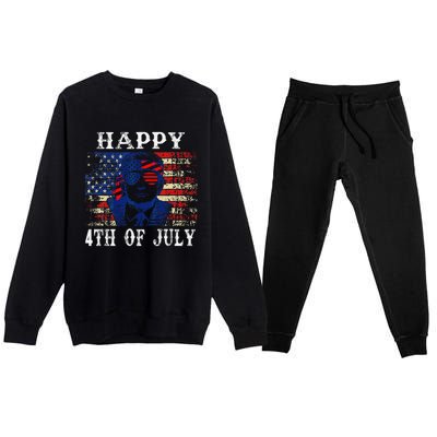 Funny Trump Shirts Happy 4th Of July American Flag Premium Crewneck Sweatsuit Set