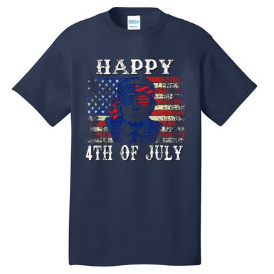 Funny Trump Shirts Happy 4th Of July American Flag Tall T-Shirt