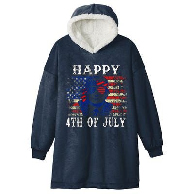 Funny Trump Shirts Happy 4th Of July American Flag Hooded Wearable Blanket