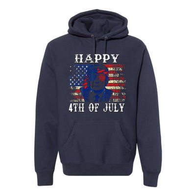 Funny Trump Shirts Happy 4th Of July American Flag Premium Hoodie