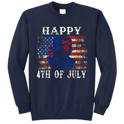 Funny Trump Shirts Happy 4th Of July American Flag Tall Sweatshirt