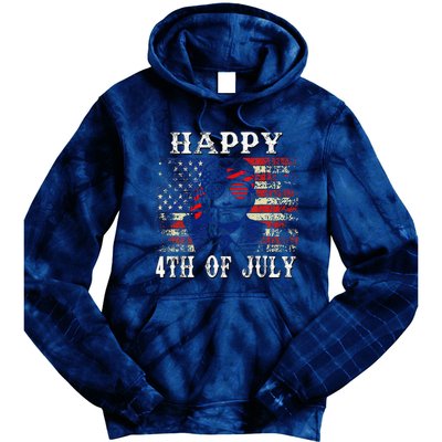 Funny Trump Shirts Happy 4th Of July American Flag Tie Dye Hoodie